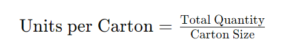 Units Per Carton Calculator - Calculator Doc